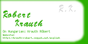 robert krauth business card